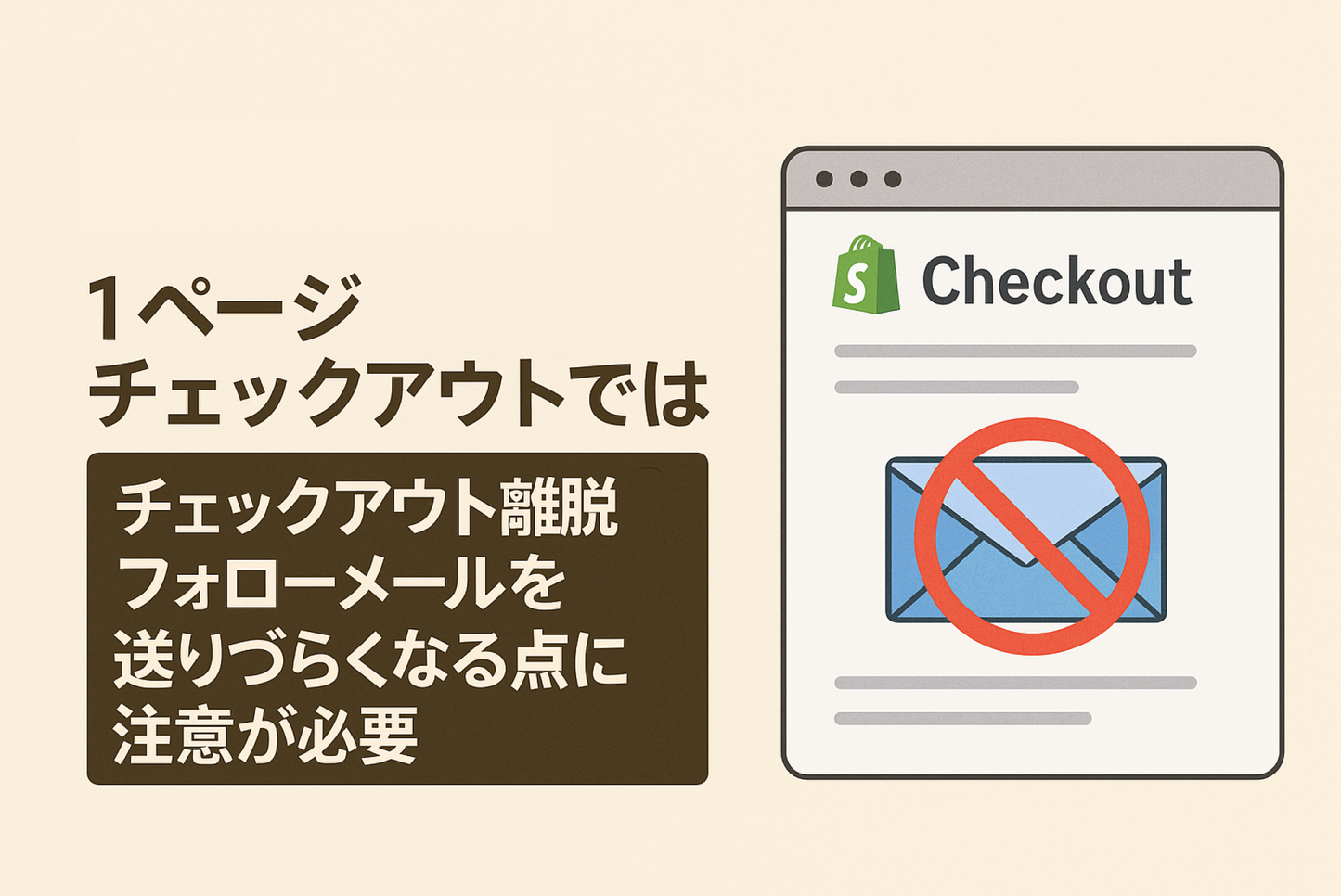 It is important to note that Shopify's one-page checkout makes it difficult to send checkout abandonment follow-up emails