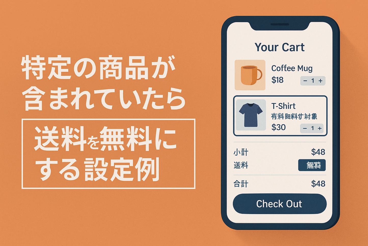 Shopifyで特定の商品が含まれていたら送料を無料にする設定例