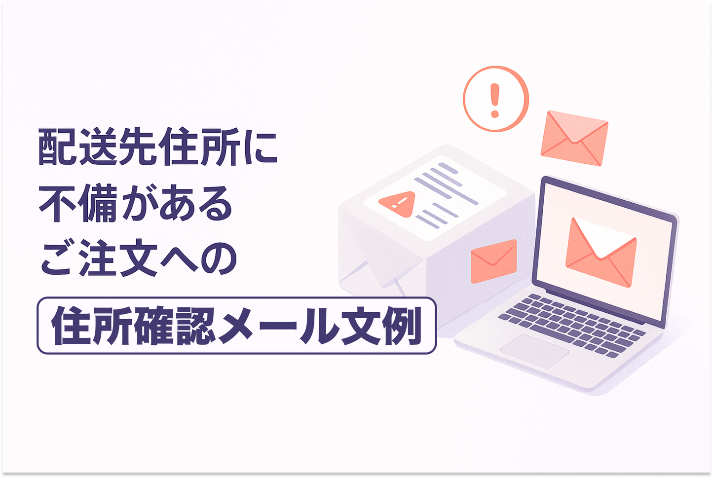 Sample address confirmation email sent to customers for orders with an incomplete shipping address alert