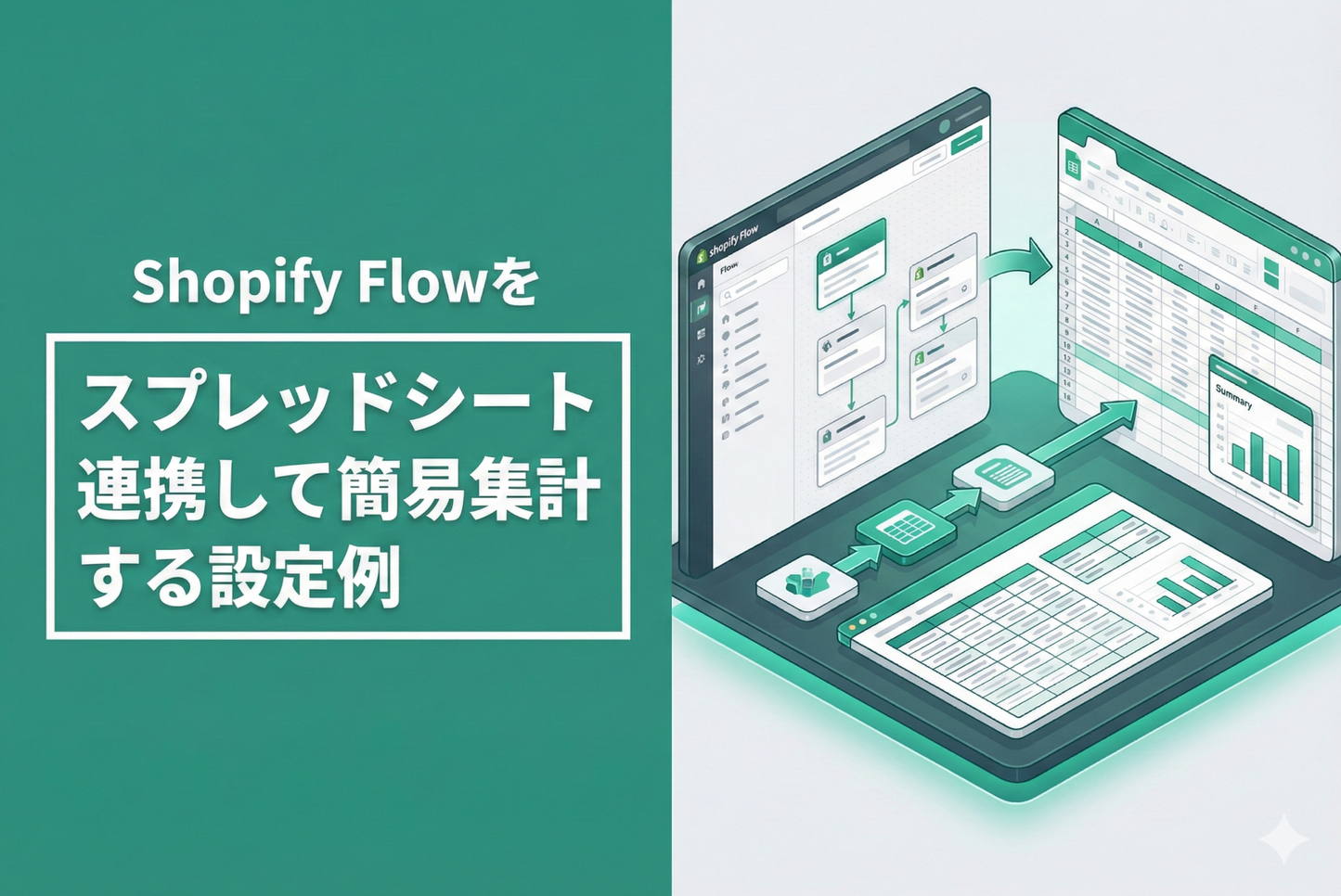 Example of setting up Shopify Flow to link with a spreadsheet for simple calculations