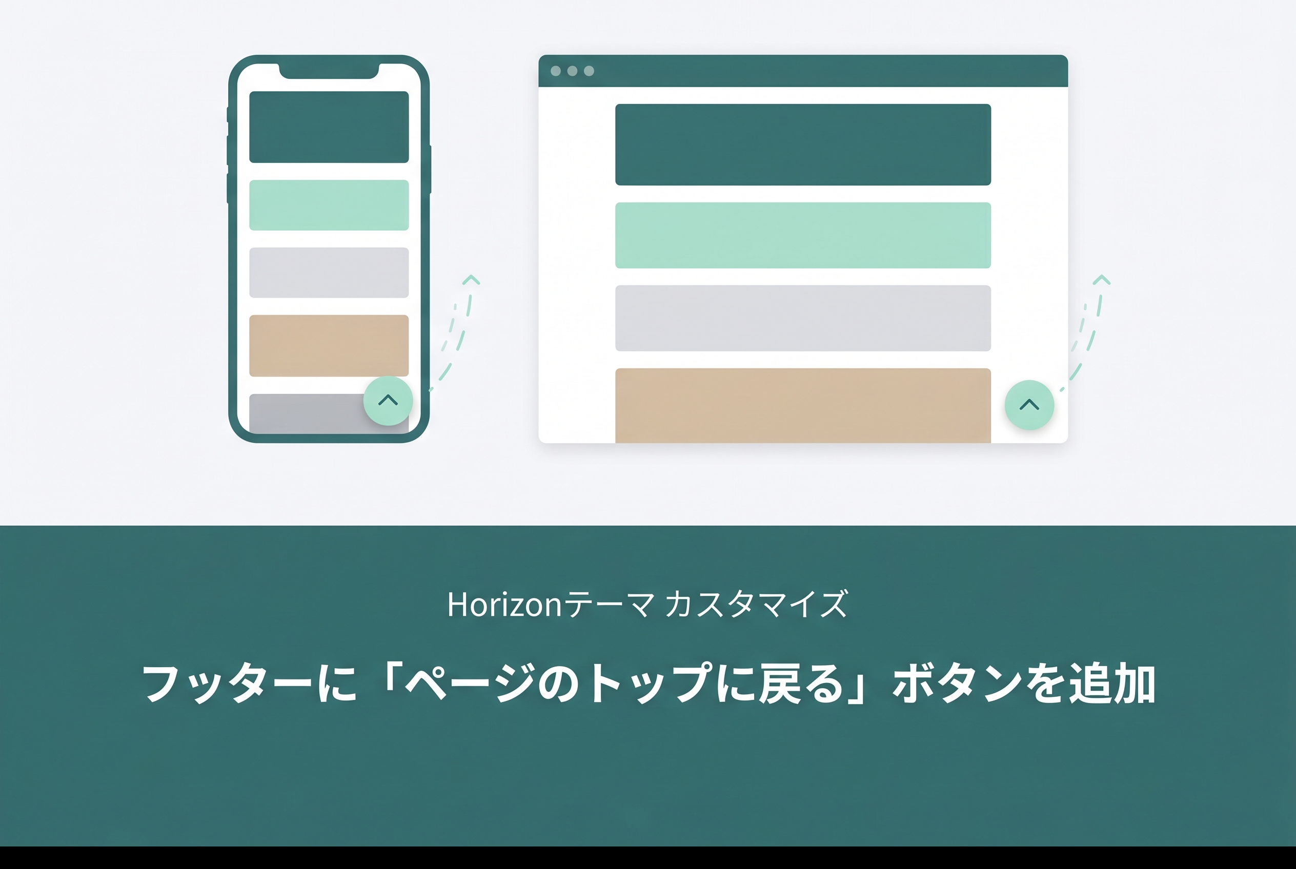 Horizon】フッターに「ページのトップに戻る」ボタンを追加する