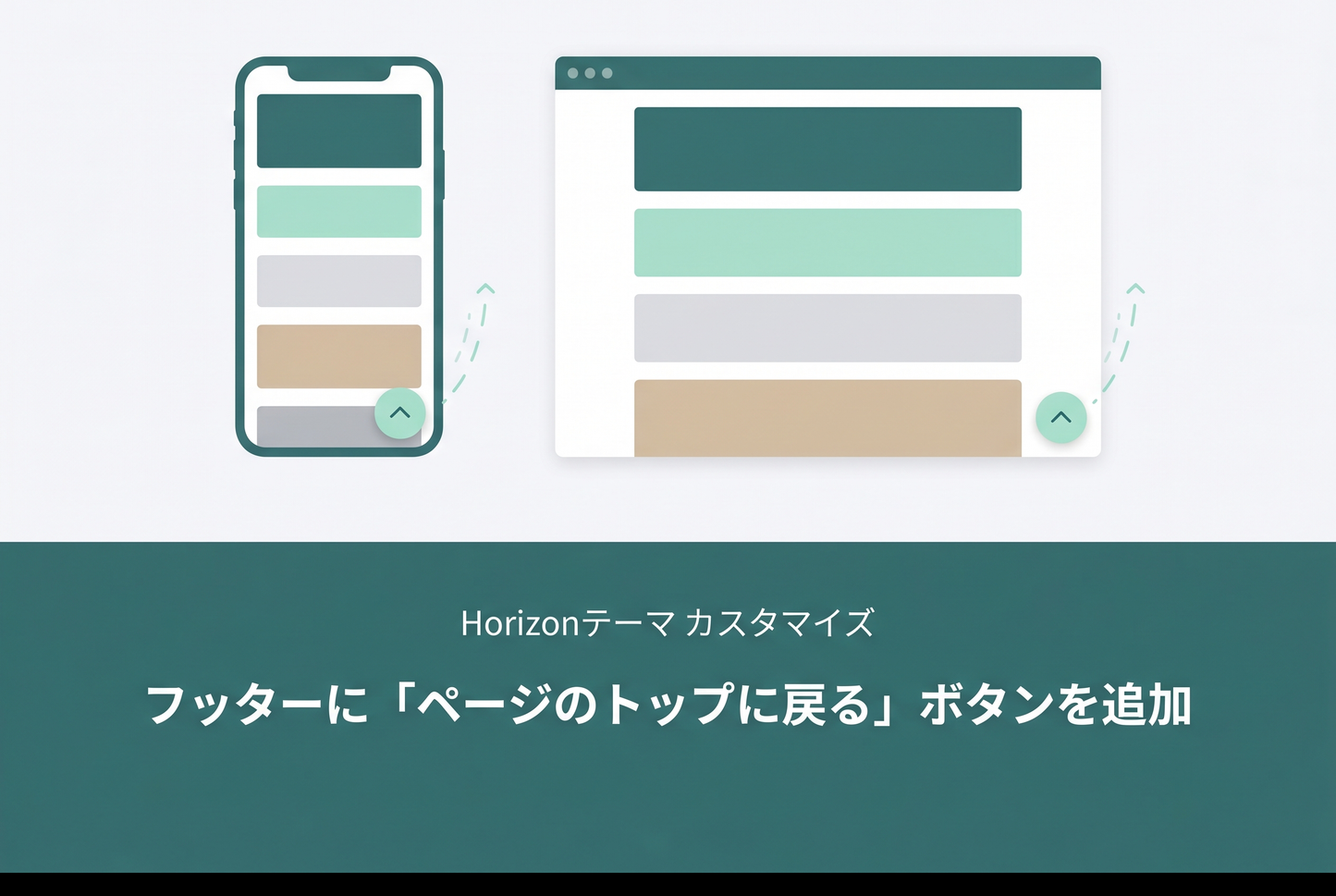 【Horizon】フッターに「ページのトップに戻る」ボタンを追加するブロック