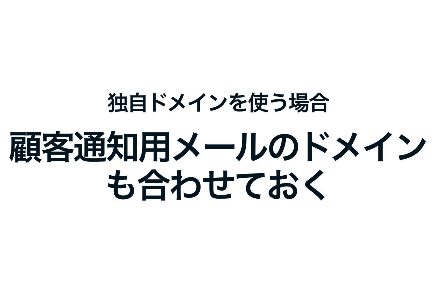 Shopifyで独自ドメインを使う場合、顧客通知用メールのドメインも合わせておく