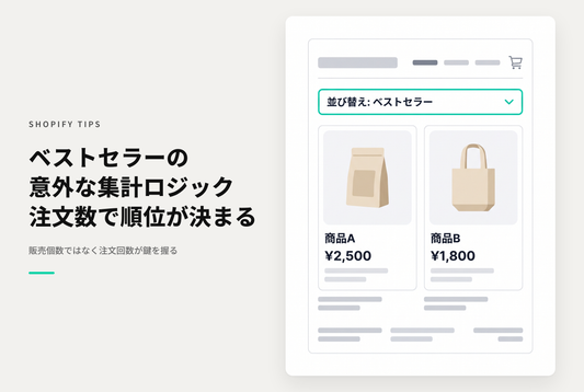 Shopifyのコレクションページ並び順「ベストセラー」の仕組みについて