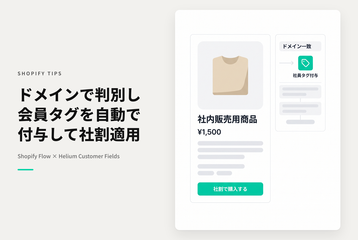 Shopifyで会員登録メールアドレスのドメインを判別して自動でタグ付けする設定例