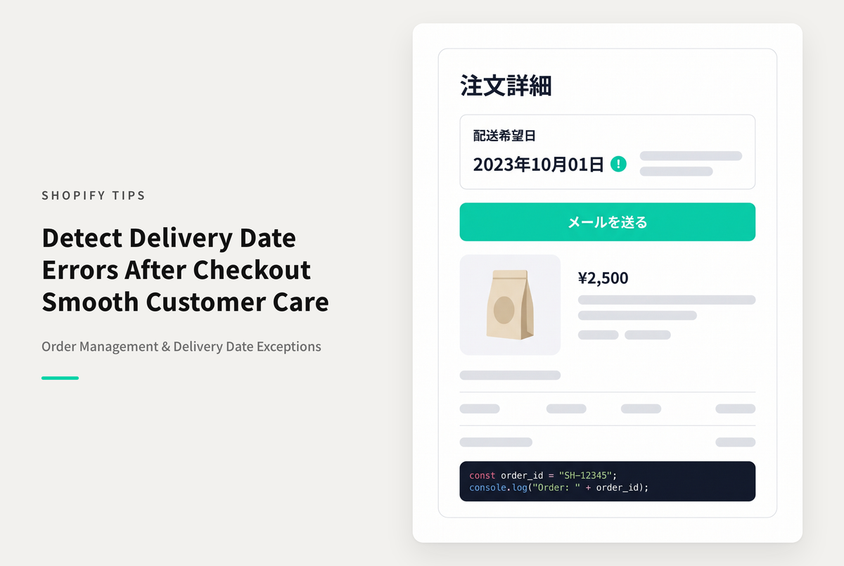 Shopifyで近すぎる配送希望日を指定されてしまった場合の対応事例