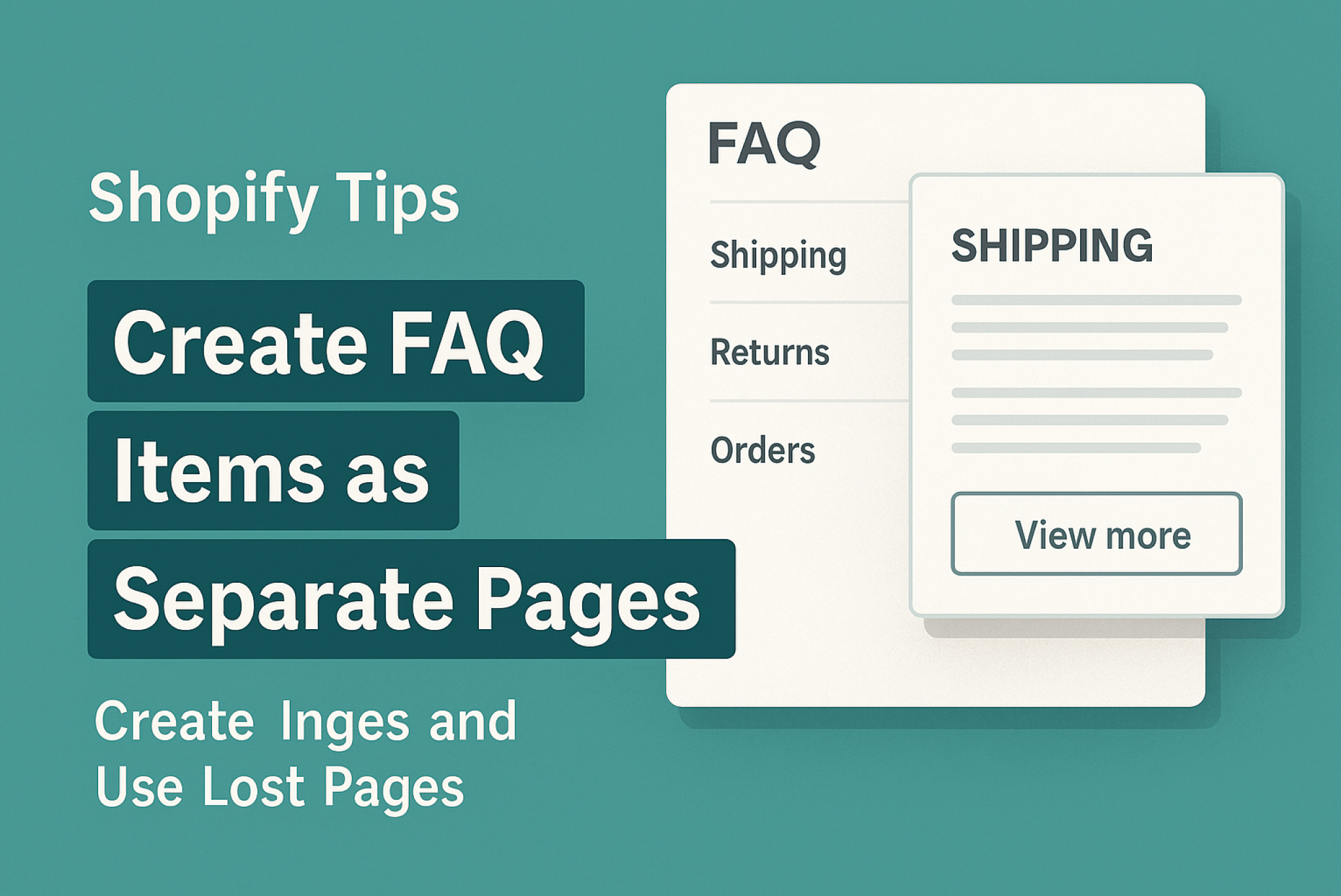 [Dawn] How to display only the target items on the FAQ index page when ...
