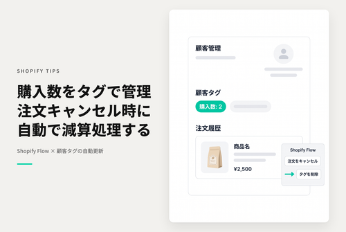 Shopify Flowを使って特定の商品の購入回数を顧客タグに記録する設定とセットでキャンセルされたらその分、顧客タグの購入数をマイナスする設定例