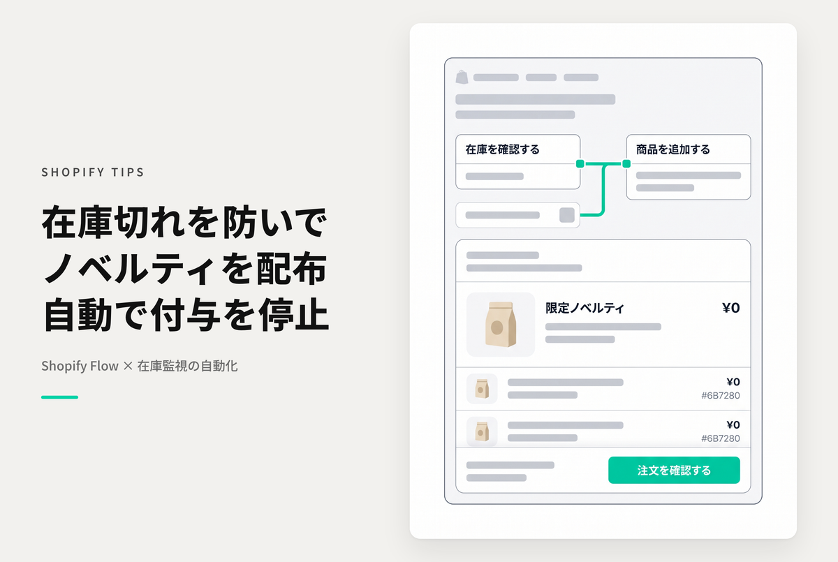 Shopifyで購入時に先着順でノベルティグッズを限定配布する設定例
