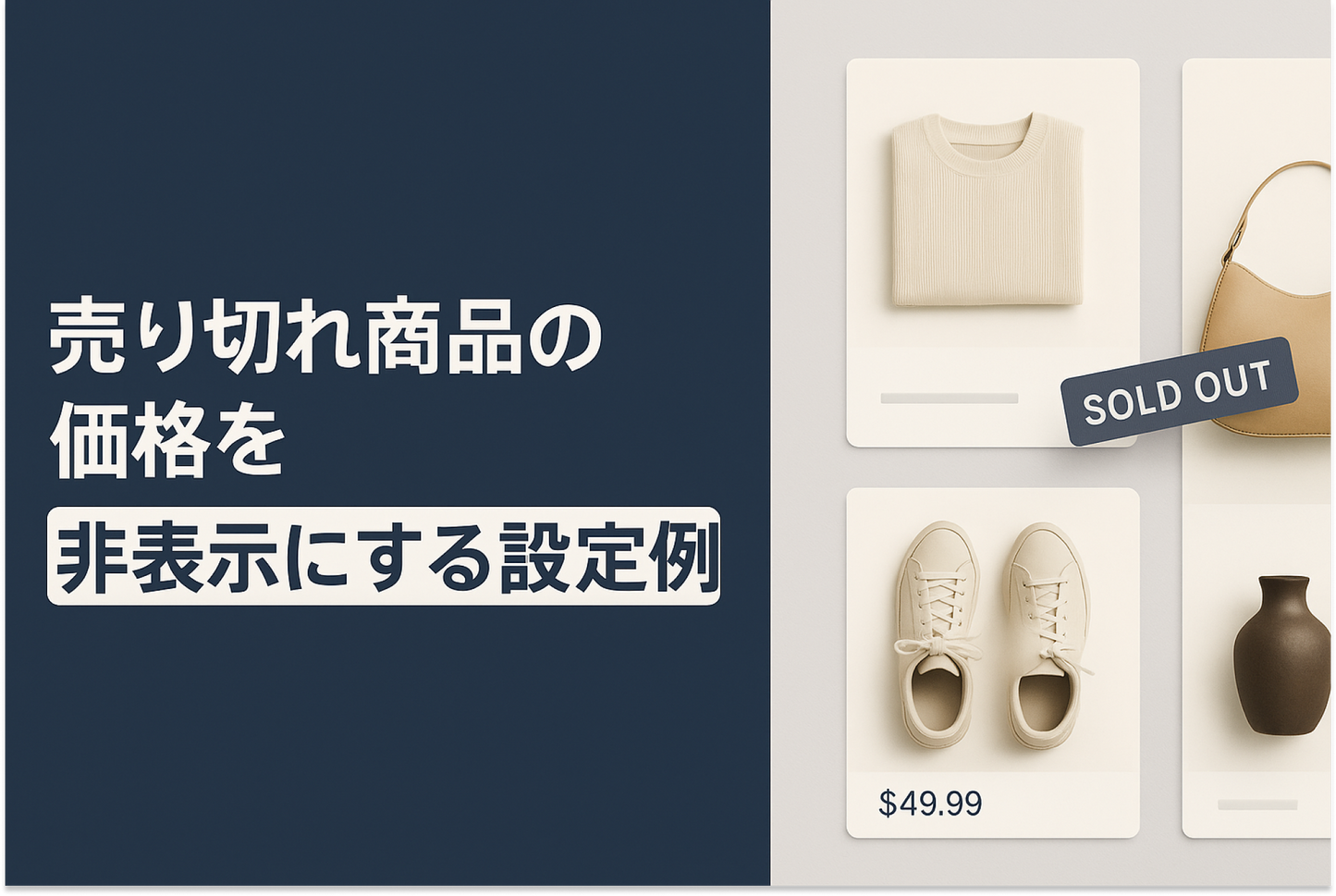 Shopifyのテーマ「Rise/Dawn」で売り切れ商品の価格を非表示にする設定例