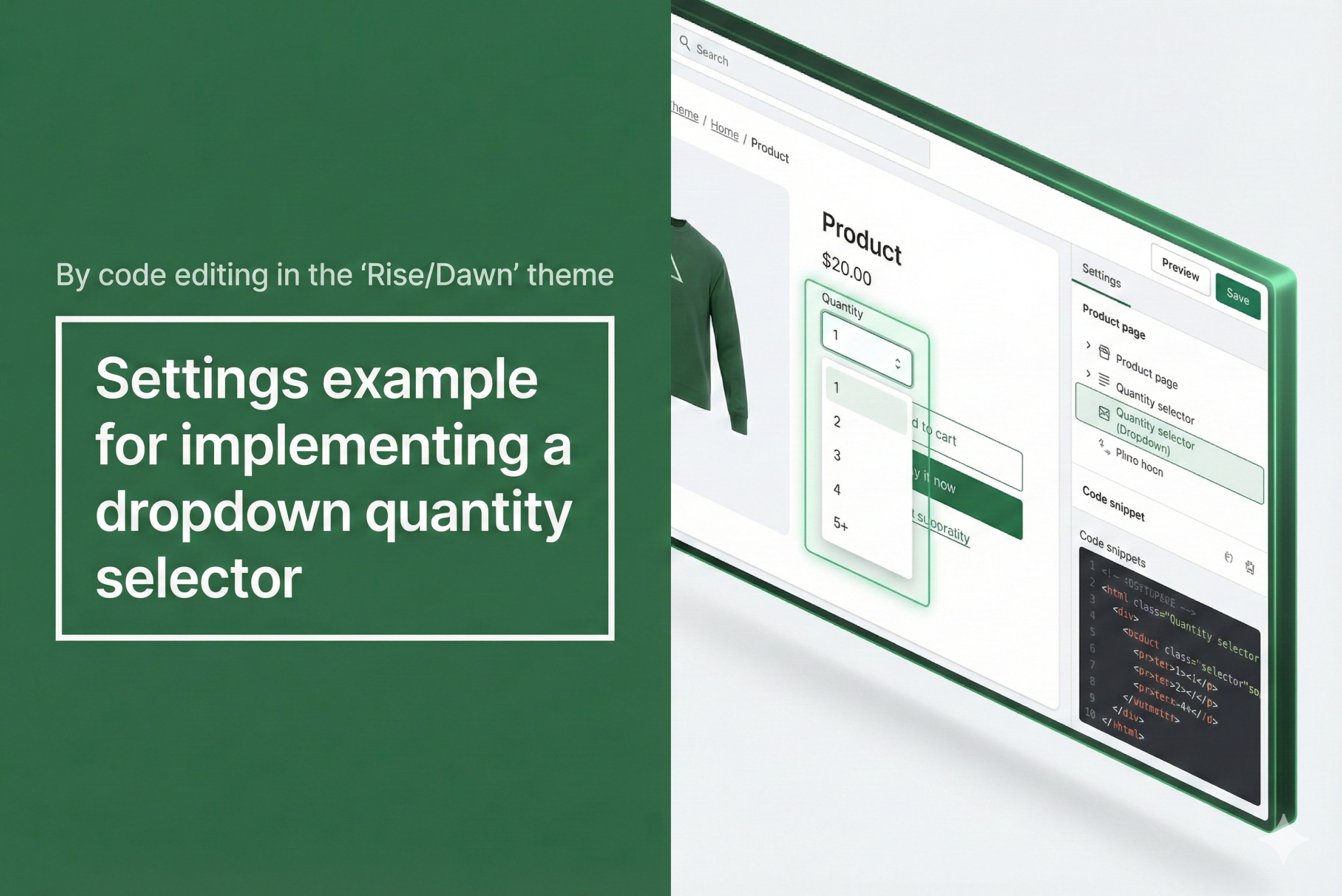 [Dawn] Example of how to implement a drop-down quantity selector using ...