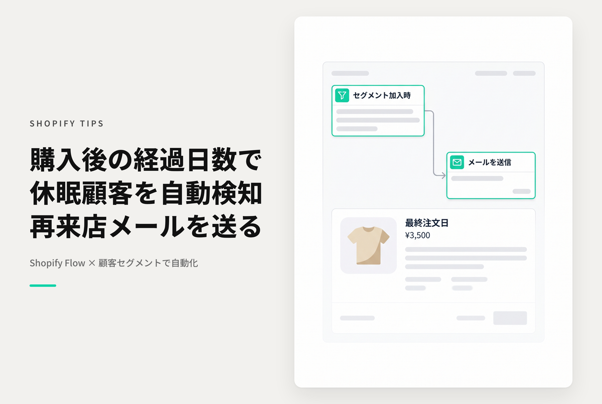Shopify Flowで特定日数が経過したらメールを送る設定例