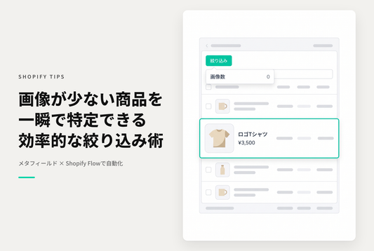 Shopifyでメタフィールドを使って商品管理画面で商品画像の登録件数で絞り込みできるようにする設定例