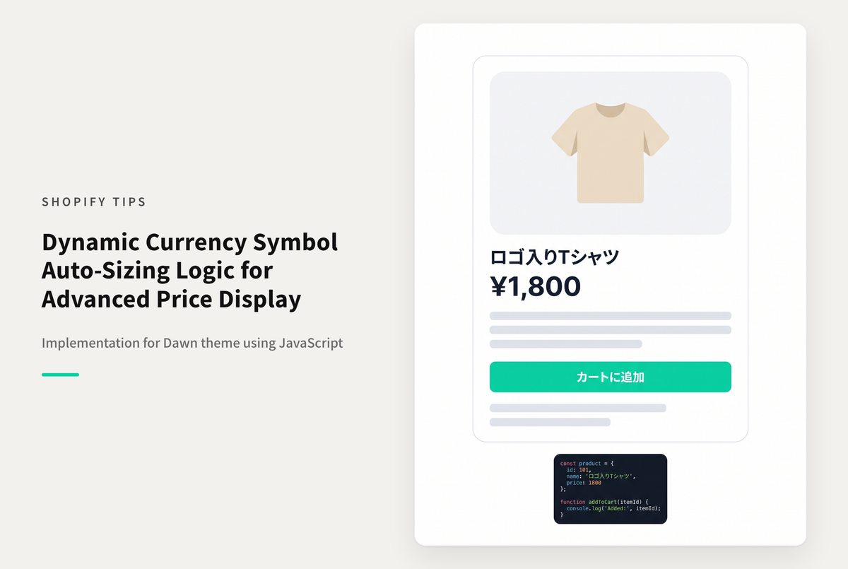 【Dawn】Shopifyで通貨シンボルを価格と異なるサイズに変更する方法（その２）