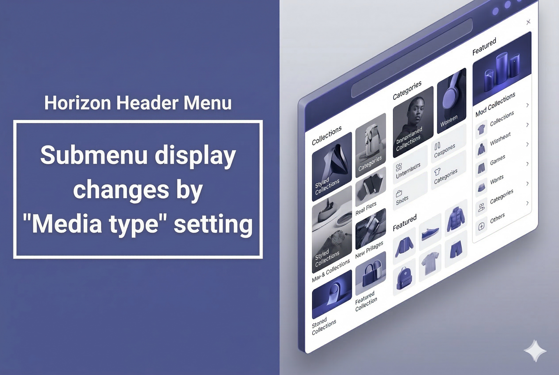 [Horizon] Submenu display changes by Media type setting