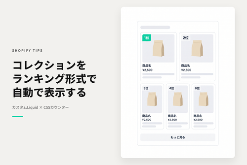 【Horizon】Shopifyのテーマ「Horizon」でコレクションをランキング形式で表示したい場合の実装例