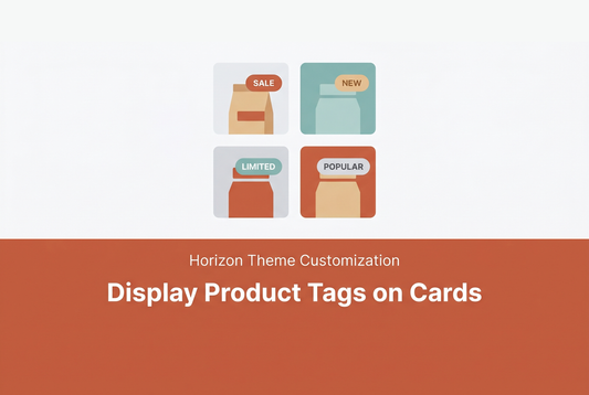 Horizonテーマの商品カードに商品タグ表示ブロックを追加する設定例