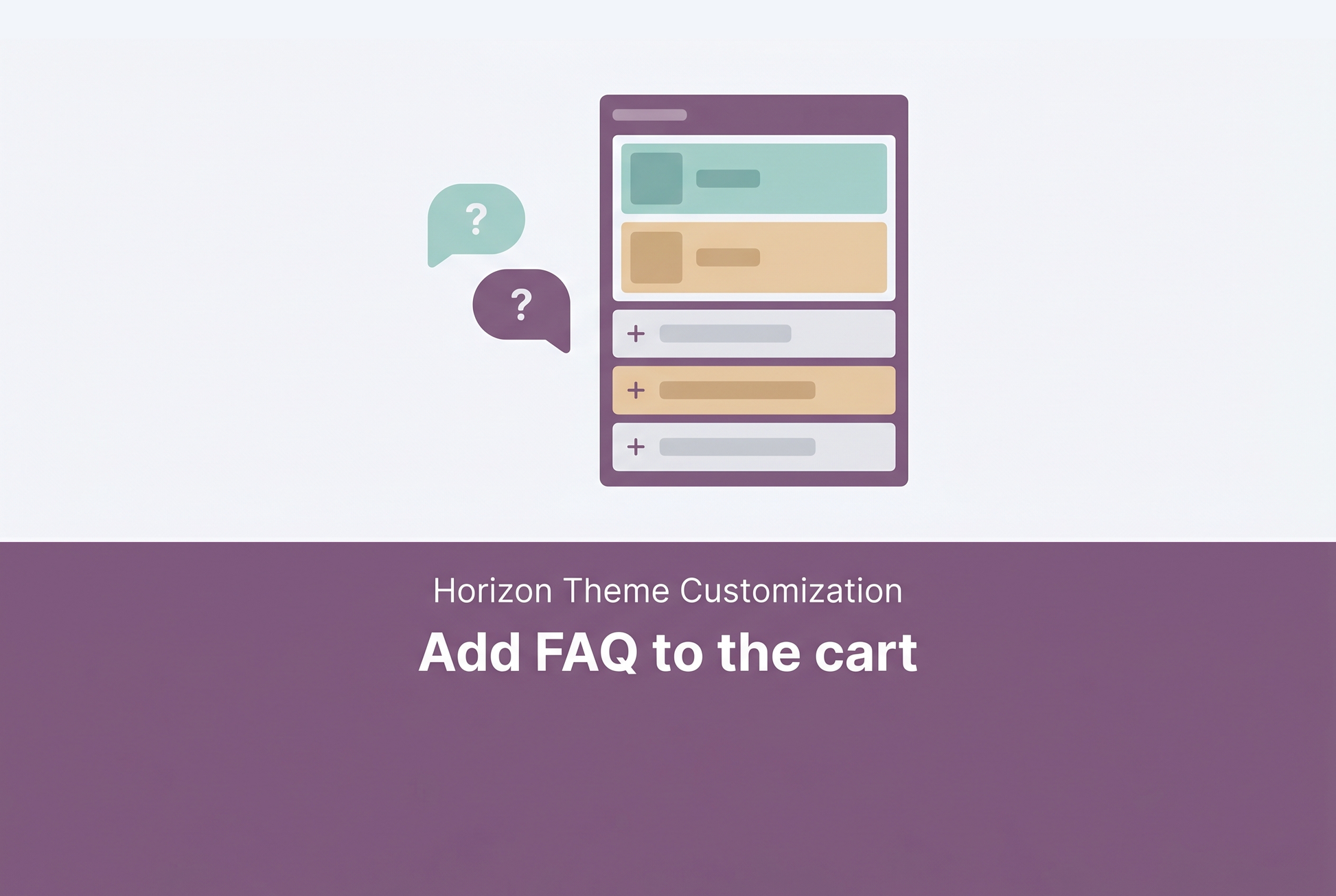 [Horizon] Add a FAQ accordion to the cart drawer and cart page thumbnail