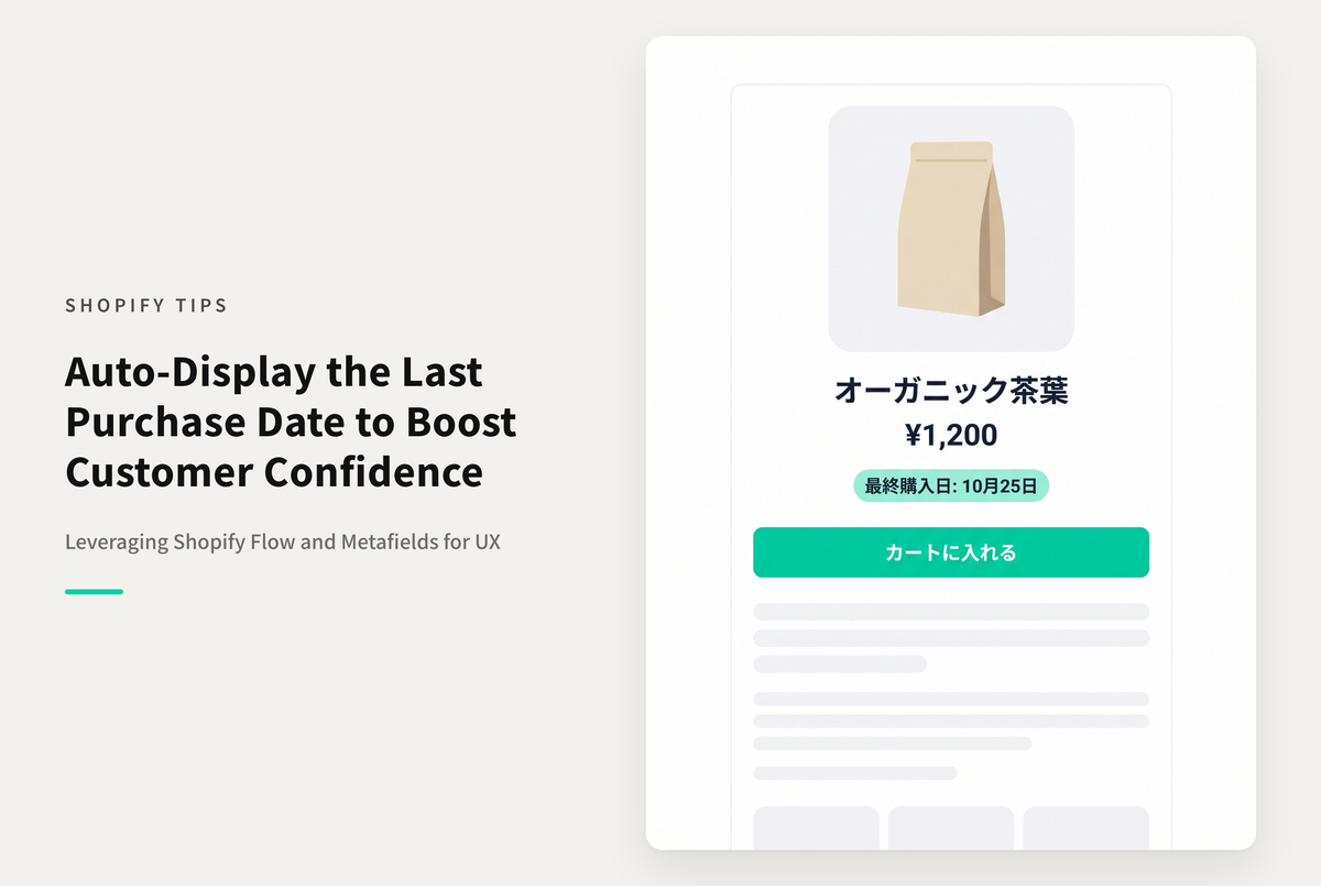 Shopify商品ページに「最後に購入された日」を自動表示する設定例